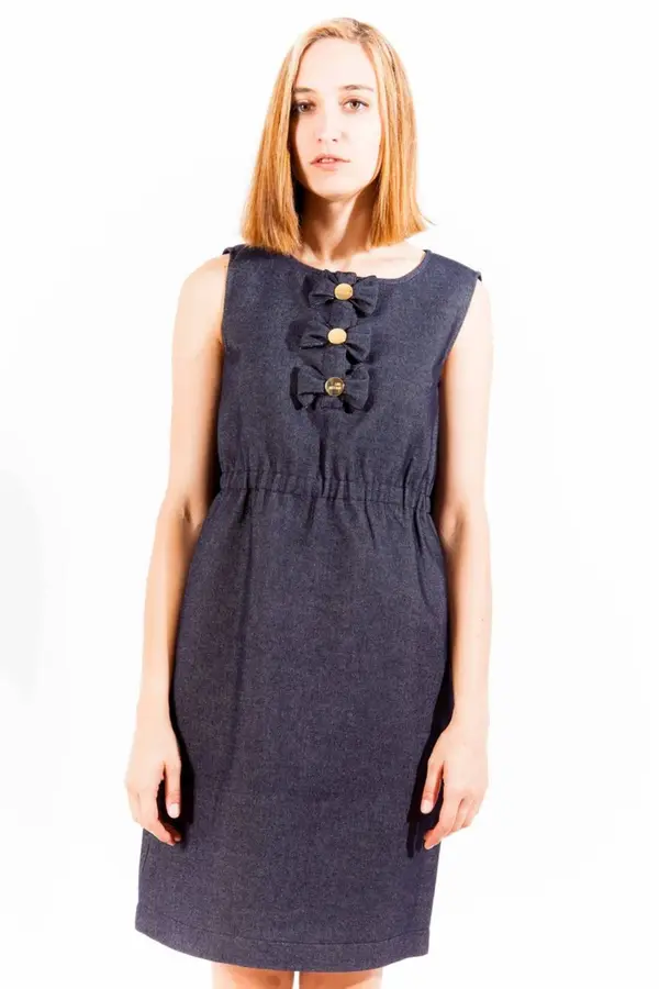 Love Moschino Kratka obleka LOVE MOSCHINO modre barve