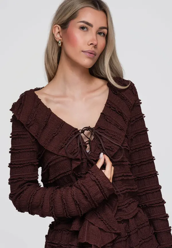 Ombre Kratka ombre teksturirana tie-dye bluza