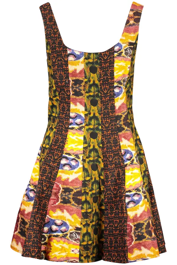 DESIGUAL Kratka rumena obleka