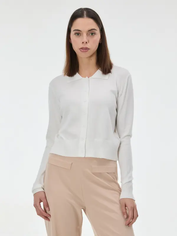 Orsay Krem pulover z ovratnikom ORSAY