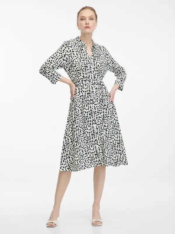 Orsay Krem srajčna obleka ORSAY