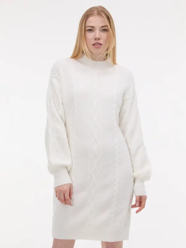 Orsay Krem ženska pulover obleka ORSAY