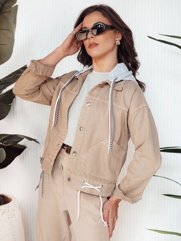 DStreet Kurtka damska jeansowa AWIV beżowa Dstreet