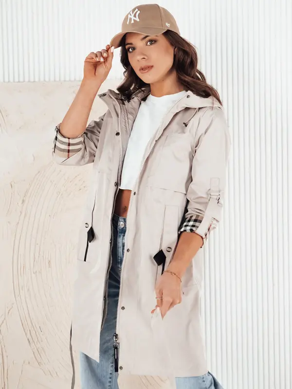 DStreet Kurtka damska parka CIVIT ecru Dstreet
