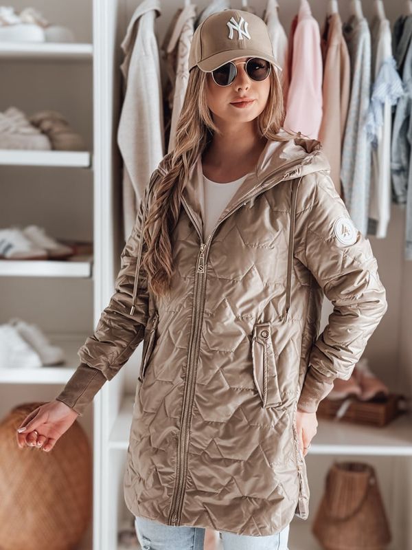 DStreet Kurtka damska pikowana przejściowa LIVIANA kamelowa Dstreet