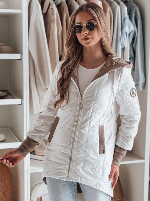 DStreet Kurtka damska przejściowa pikowana ROSSANA biała Dstreet