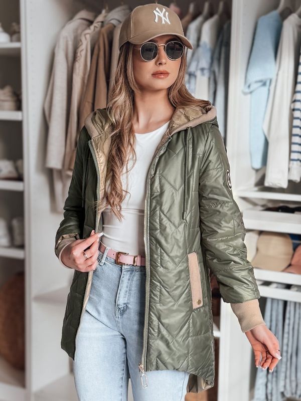 DStreet Kurtka damska przejściowa pikowana ROSSANA zielona Dstreet