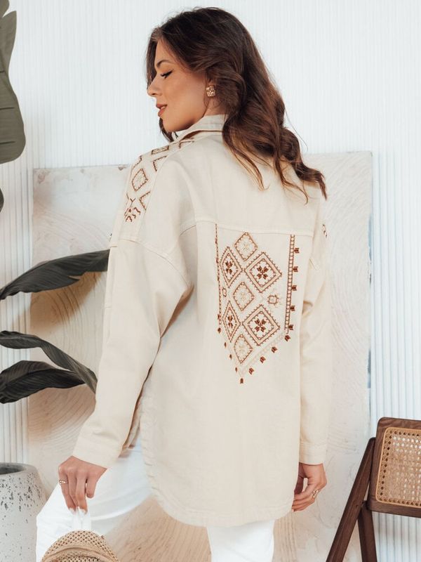 DStreet Kurtka koszulowa ANCIENT damska jasnobeżowa Dstreet