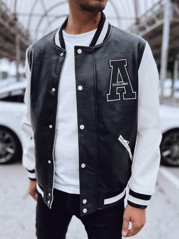 DStreet Kurtka męska bejsbolówka skórzana czarna Dstreet