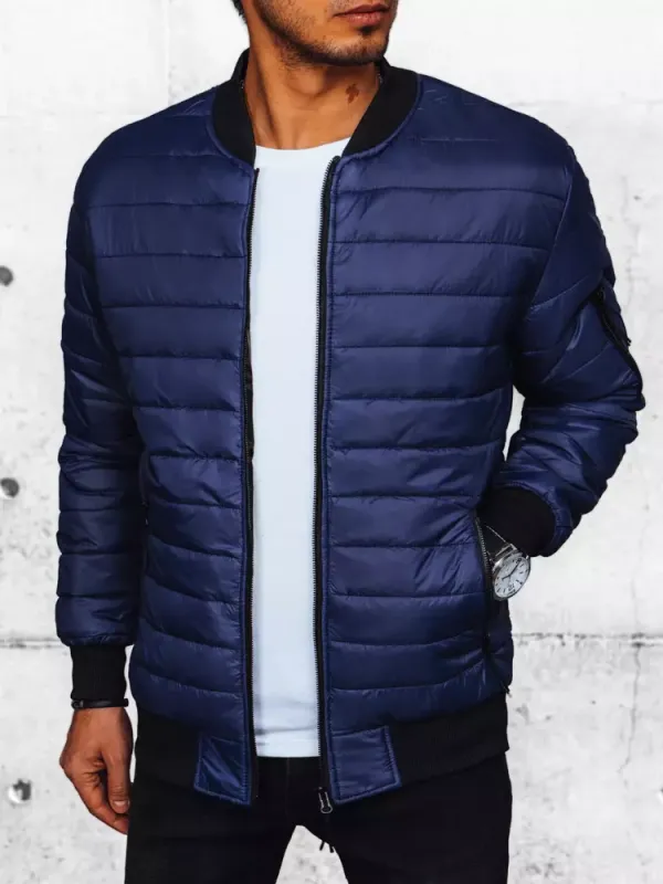 DStreet Kurtka męska pikowana bomber jacket granatowa Dstreet