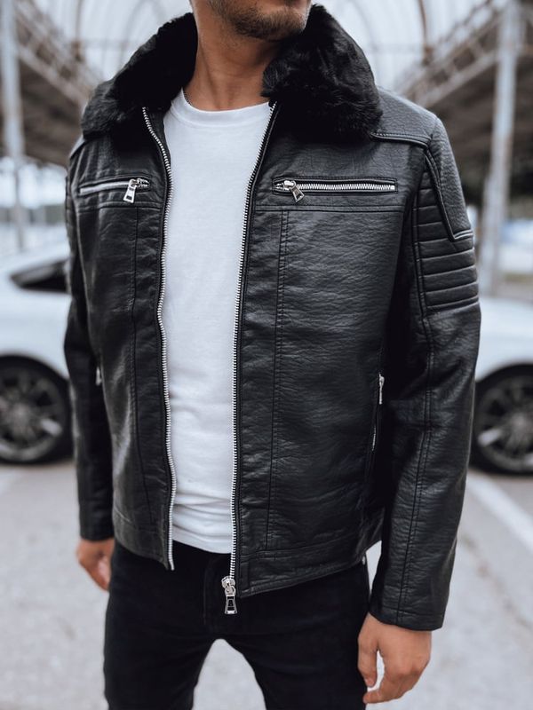 DStreet Kurtka męska skórzana czarna Dstreet