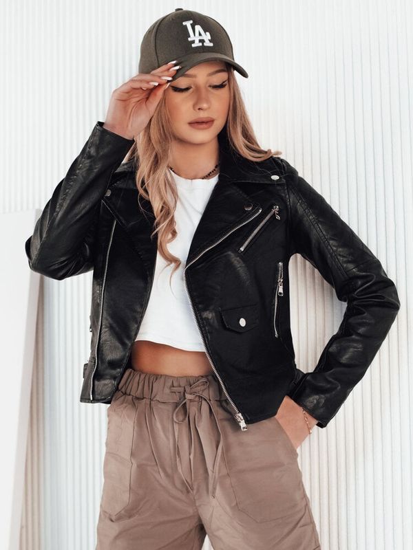 DStreet Kurtka skórzana damska ERIETA czarna Dstreet