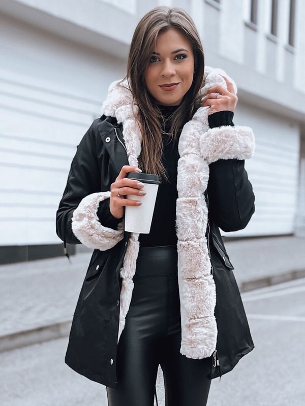 DStreet Kurtka zimowa damska parka ARCTIC czarna Dstreet