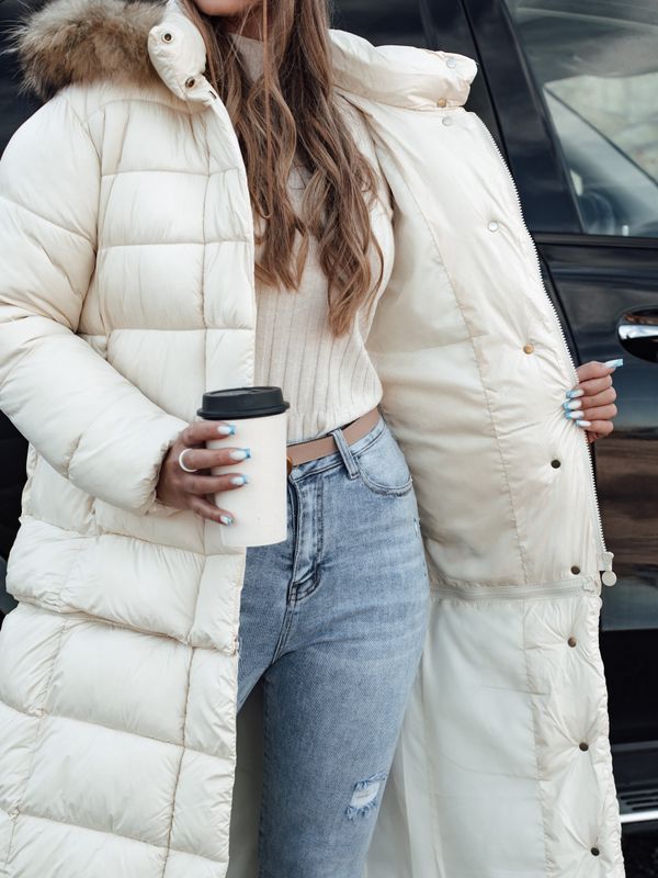 DStreet Kurtka zimowa damska pikowana CROMBILA biała Dstreet