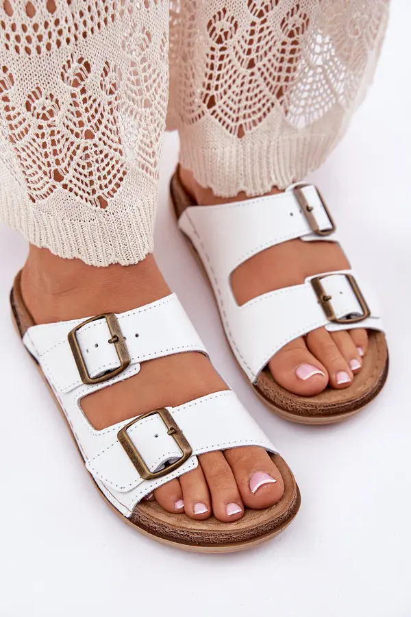 Inblu Ladies Leather Slippers With Clear Inblu