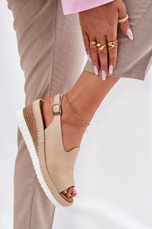 ARTIKER Ladies leather wedge sandals Artiker