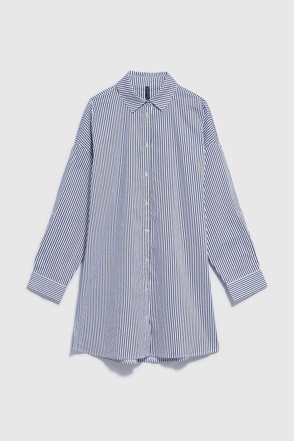 Moodo LADIES SHIRT L-KO-4016 BÍLÁ_NAVY