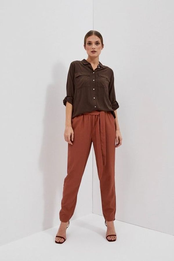 Moodo LADIES TROUSERS L-SP-4012 BROWN