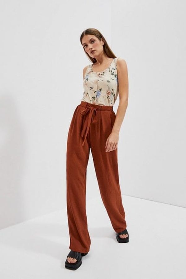 Moodo LADIES TROUSERS L-SP-4013 BROWN