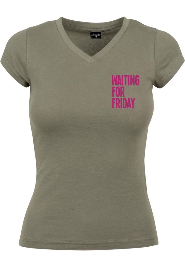 MT Ladies Ladies Waiting For Friday Box Olive Tee