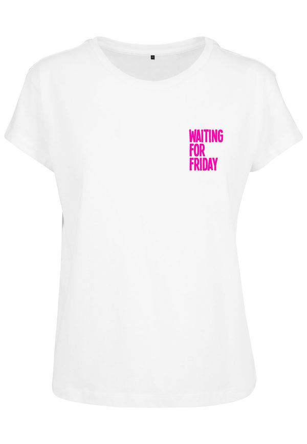 Mister Tee Ladies Waiting For Friday Box Tee White/Pink