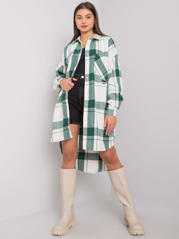 Fashionhunters Lady's green plaid shirt