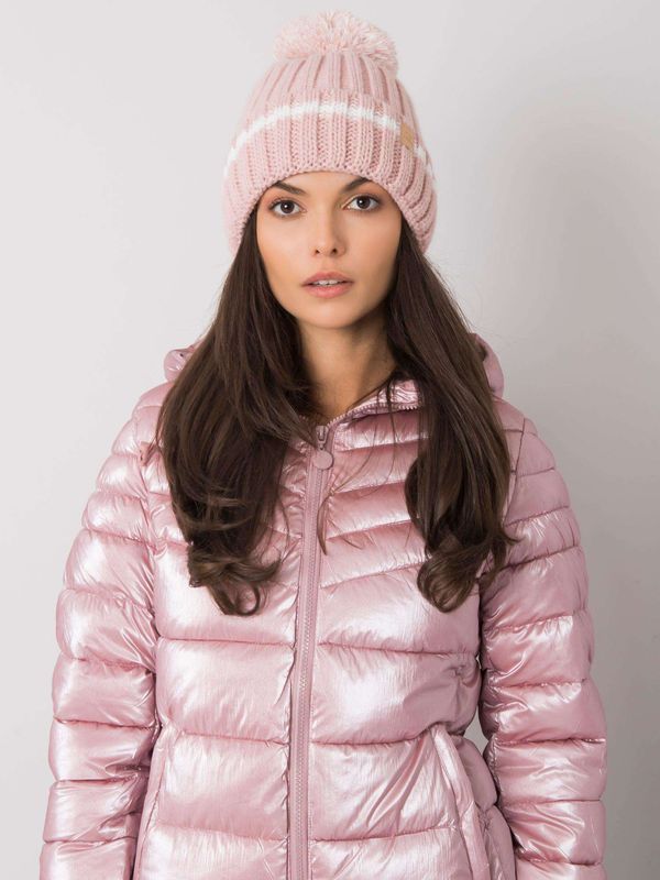 Fashionhunters Lady's warm beanie in light pink