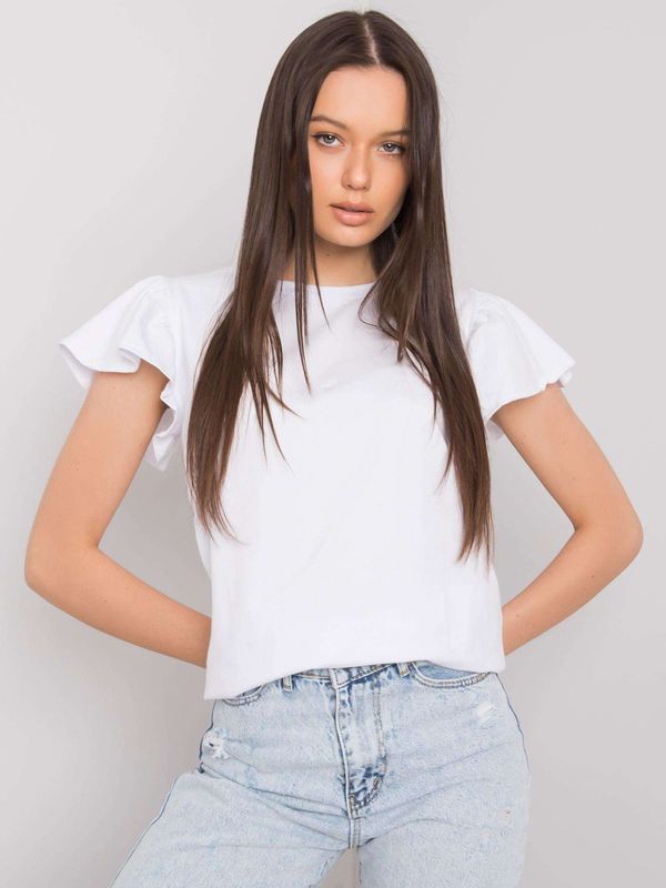 Fashionhunters Lady's white cotton blouse