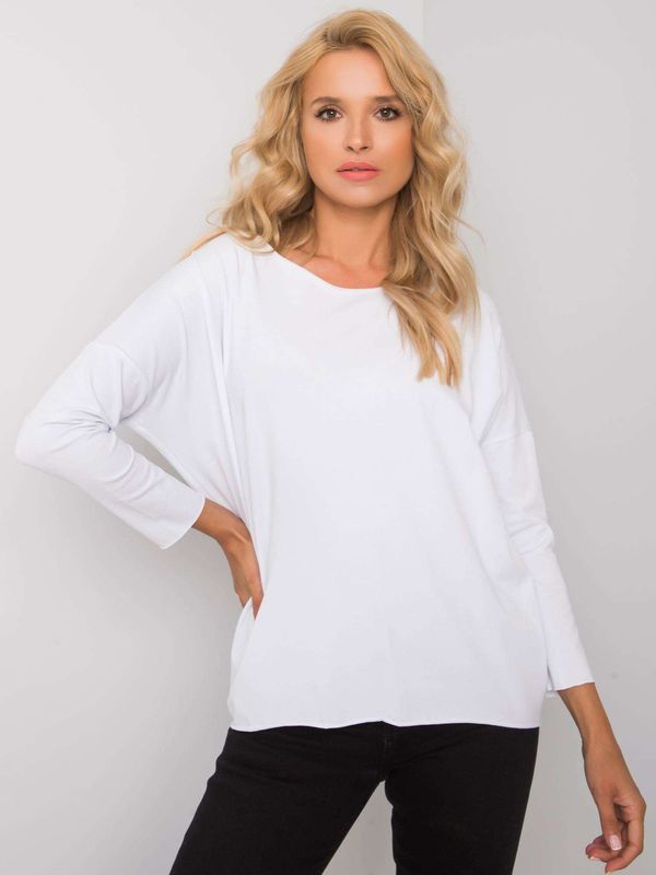 Fashionhunters Lady's white cotton blouse