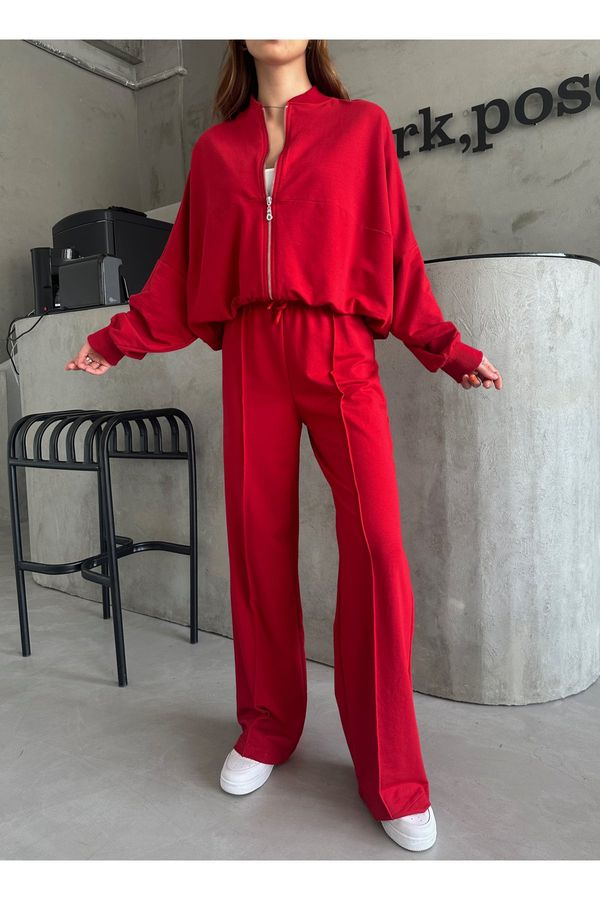 Laluvia Laluvia Red Charlie Tracksuit Set