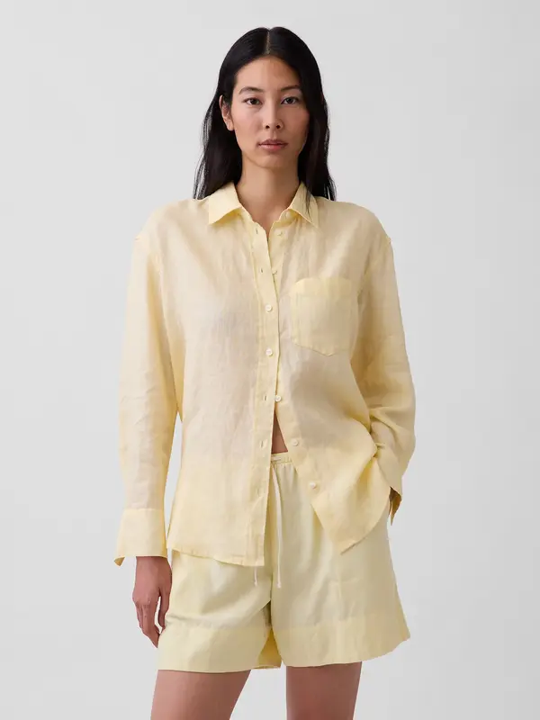 GAP Lanena srajca GAP oversized