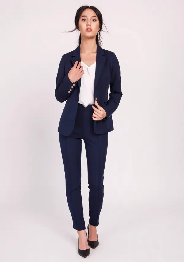 Lanti Lanti Woman's Jacket Za118 Navy Blue