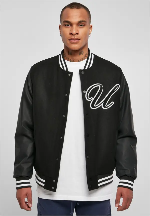 Urban Classics Large U College Jacket Black