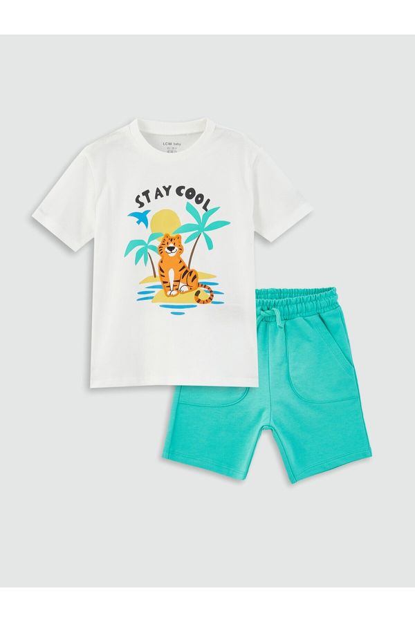 LC Waikiki LC Waikiki 2-Piece Crew Neck Baby Boy T-Shirt and Shorts