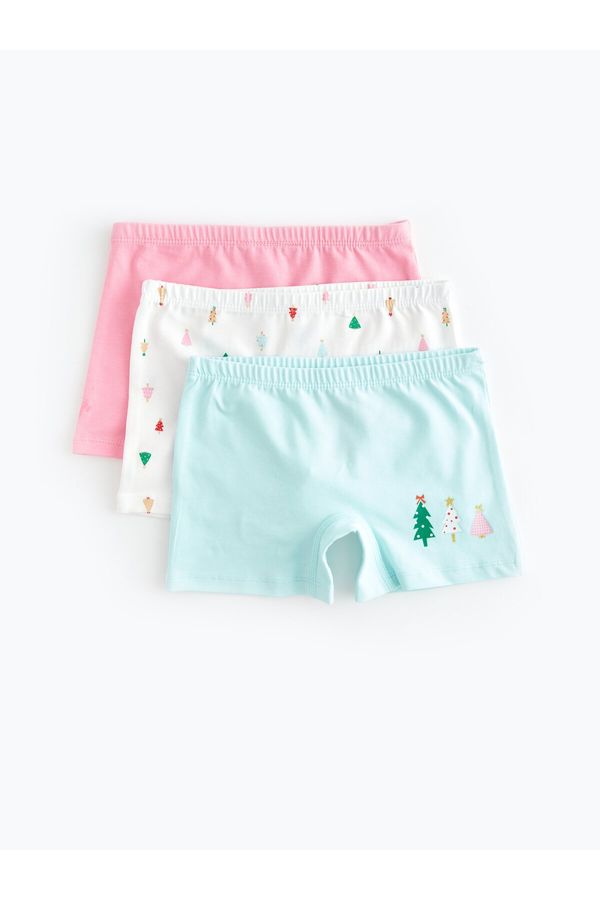 LC Waikiki LC Waikiki 3-Piece Christmas Themed Girls' Boxer