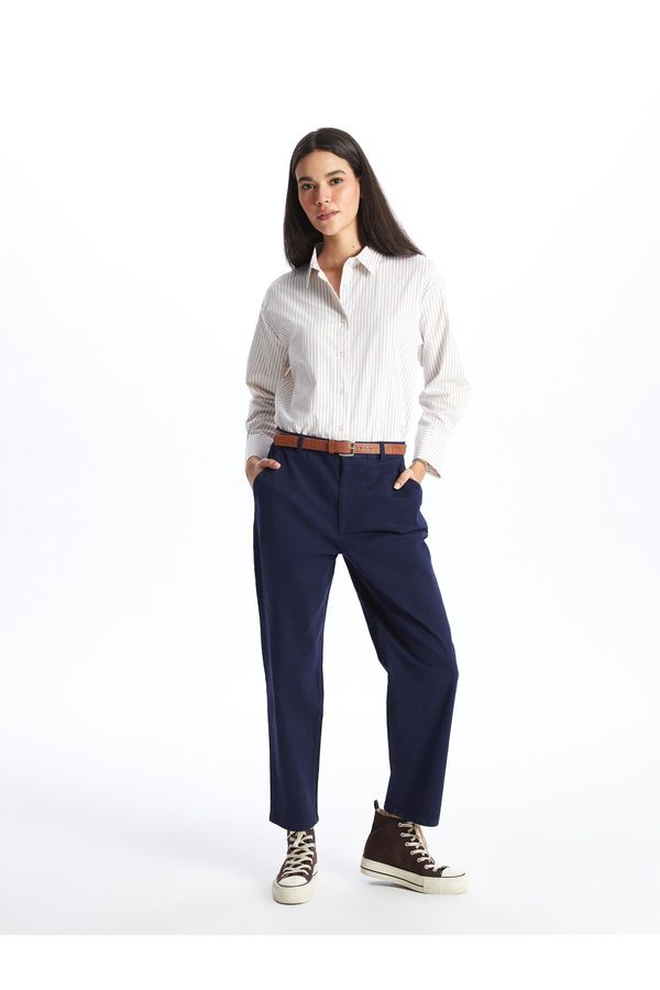 LC Waikiki LC Waikiki Belted Waist Carrot Cut Women's Trousers