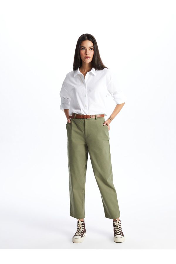 LC Waikiki LC Waikiki Belted Waist Carrot Cut Women's Trousers