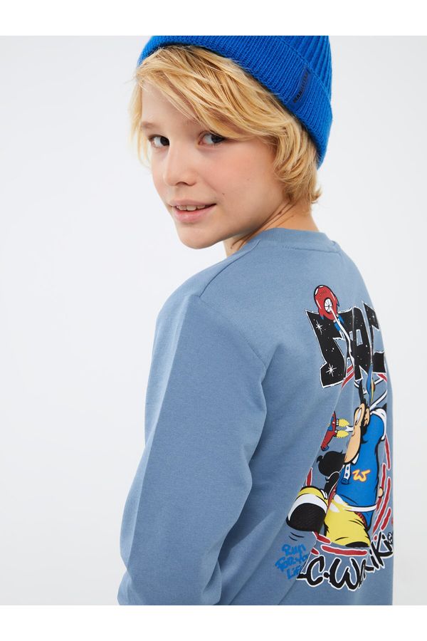 LC Waikiki LC Waikiki Boys' Crew Neck Nostalgic Monkey Printed Long Sleeve Sweatshirt