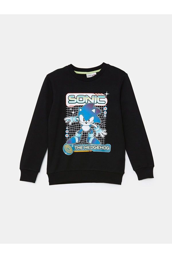 LC Waikiki LC Waikiki Boys' Crew Neck Sonic Printed Long Sleeve T-Shirt