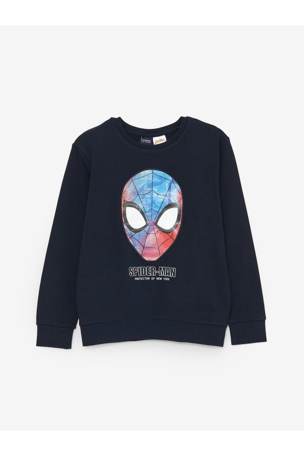 LC Waikiki LC Waikiki Boys' Crew Neck Spiderman Hologram Printed Long Sleeve T-Shirt