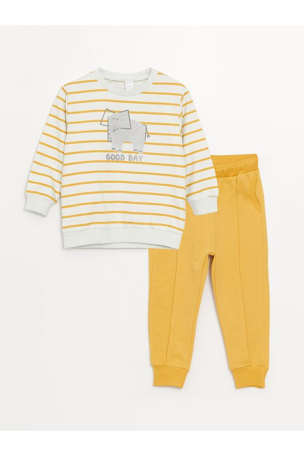 LC Waikiki LC Waikiki Crew Neck Long Sleeve Baby Boy Sweatshirt and Trousers 2-Piece Set