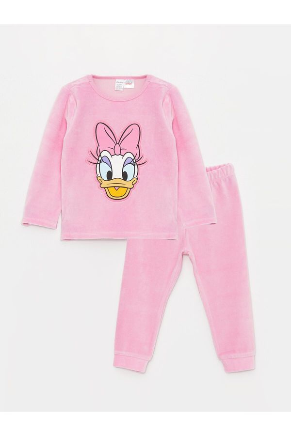 LC Waikiki LC Waikiki Crew Neck Long Sleeve Daisy Duck Printed Baby Girl Pajamas Suit