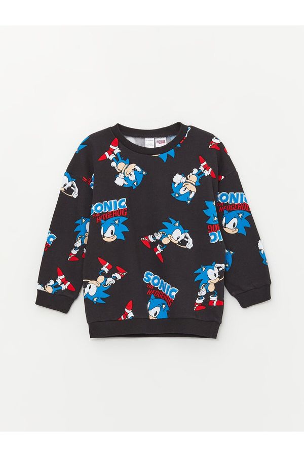 LC Waikiki LC Waikiki Crew Neck Long Sleeve Sonic The Hedgehoc Printed Baby Boy Sweatshirt