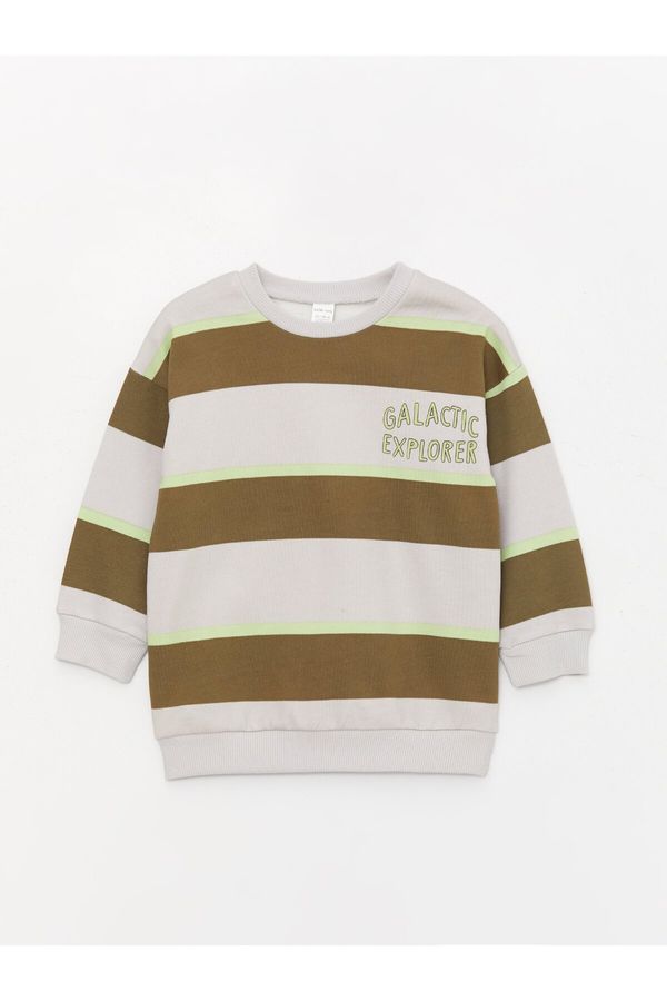 LC Waikiki LC Waikiki Crew Neck Long Sleeve Striped Baby Boy Sweatshirt