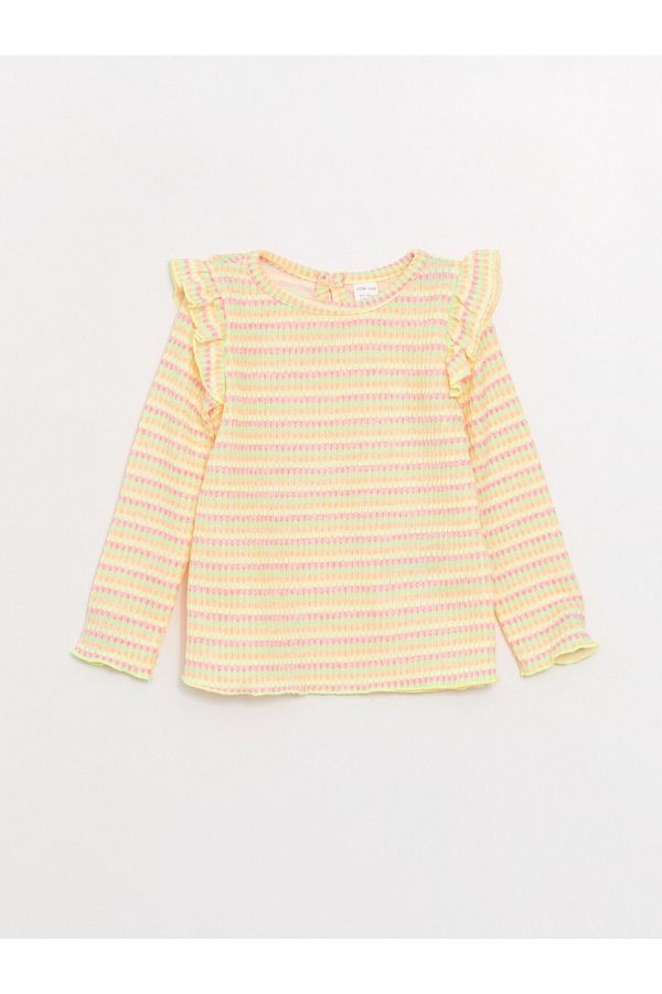 LC Waikiki LC Waikiki Crew Neck Long Sleeve Striped Baby Girl T-Shirt