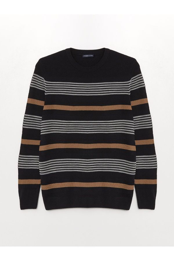 LC Waikiki LC Waikiki Crew Neck Long Sleeve Striped Men's Knitwear Sweater