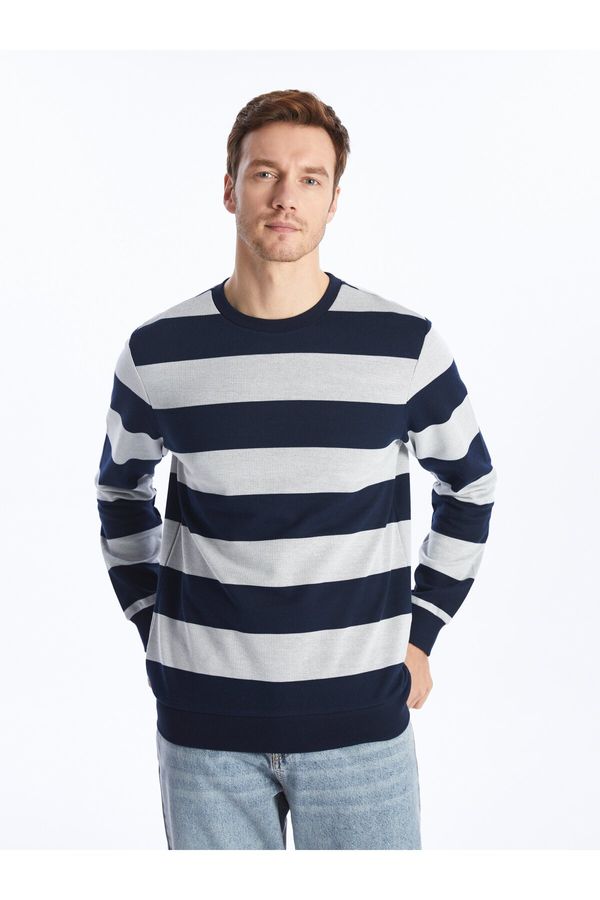 LC Waikiki LC Waikiki Crew Neck Long Sleeve Striped Men's Sweatshirt