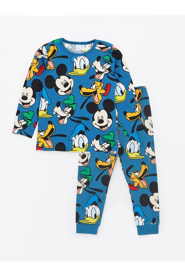 LC Waikiki LC Waikiki Crew Neck Mickey Mouse Printed Baby Boy T-Shirt and Tracksuit Bottom 2-Piece Set