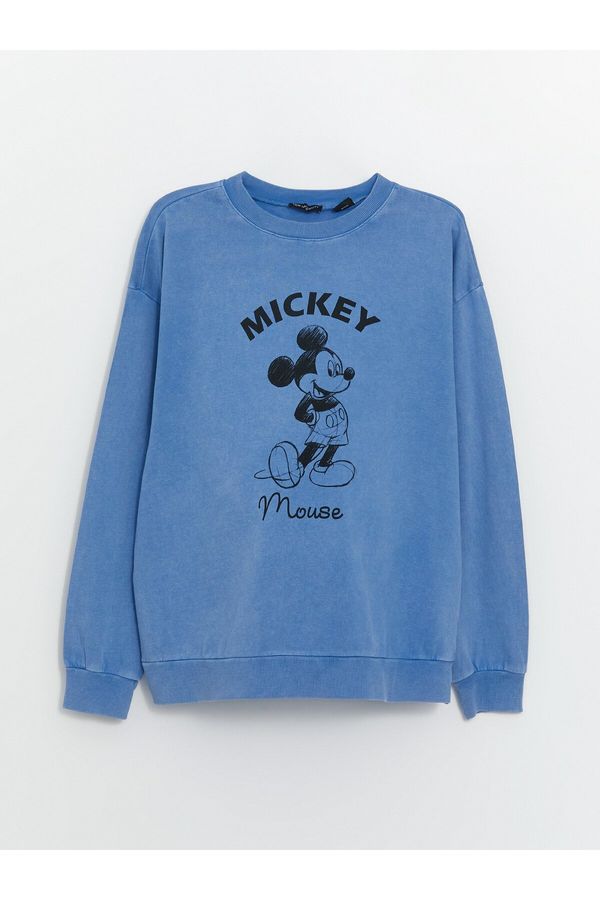 LC Waikiki LC Waikiki Crew Neck Mickey Mouse Printed Long Sleeve Maternity Sweatshirt