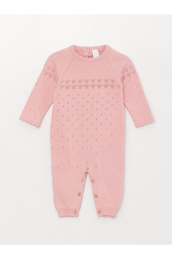 LC Waikiki LC Waikiki Crew Neck Patterned Baby Girl Knitwear Jumpsuit